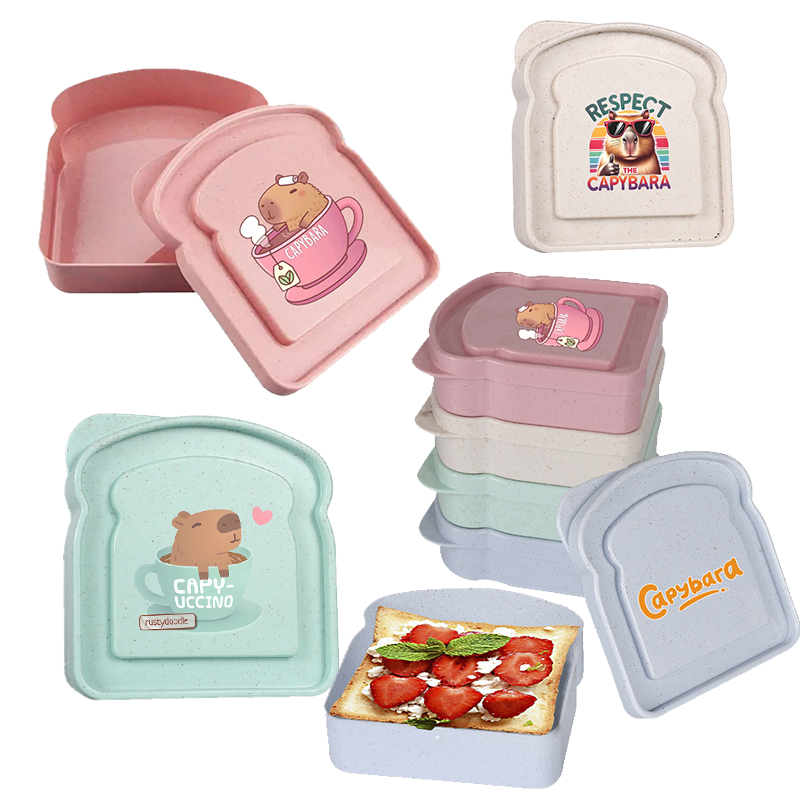 Food Snack - Capybara Sandwich Food Storage Case Container