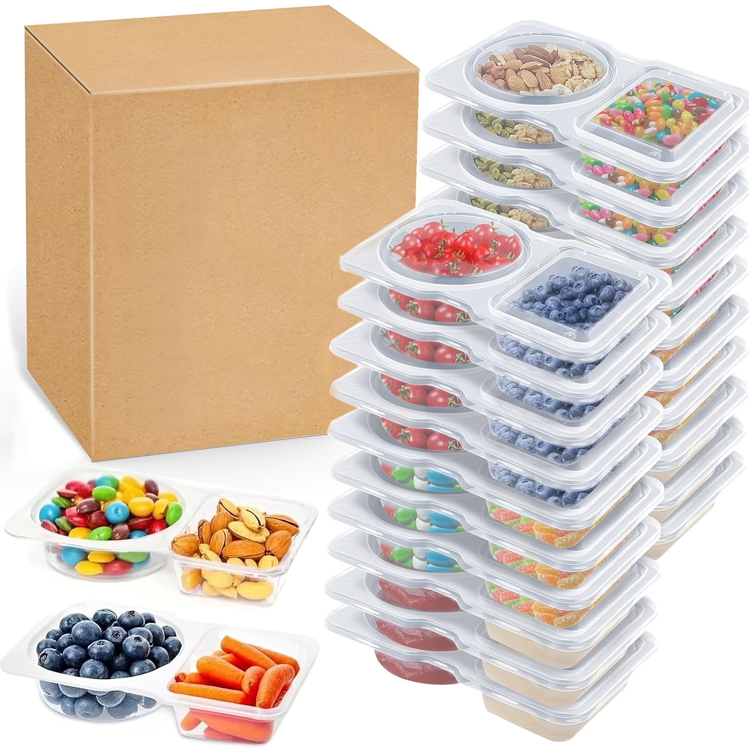 Food Snacks Box - 10Pcs Food Storage Containers with Lids