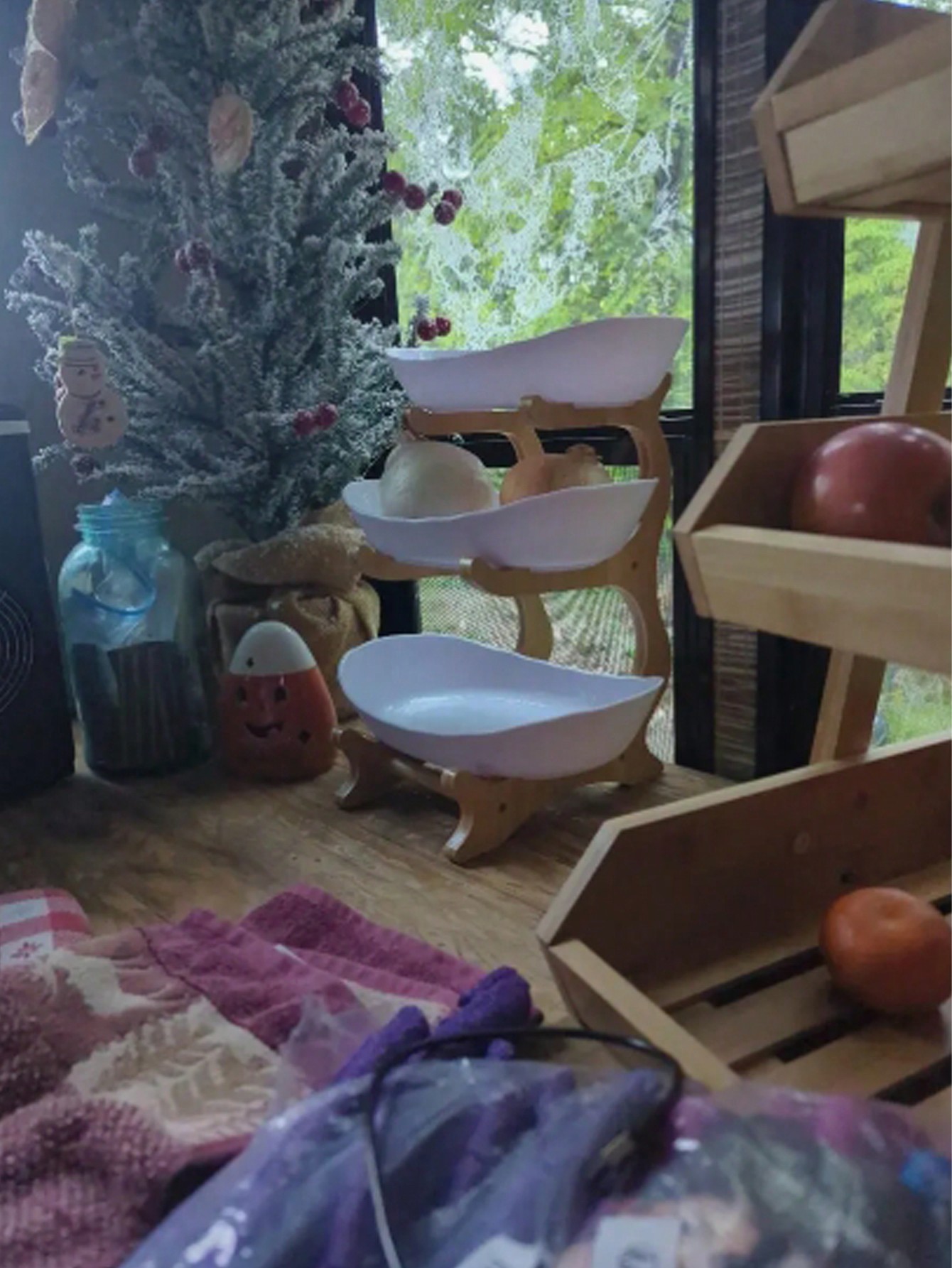 Luxury 3-Tier Wooden Fruit Bas – обзор и цена Snacks Food Gift Baskets