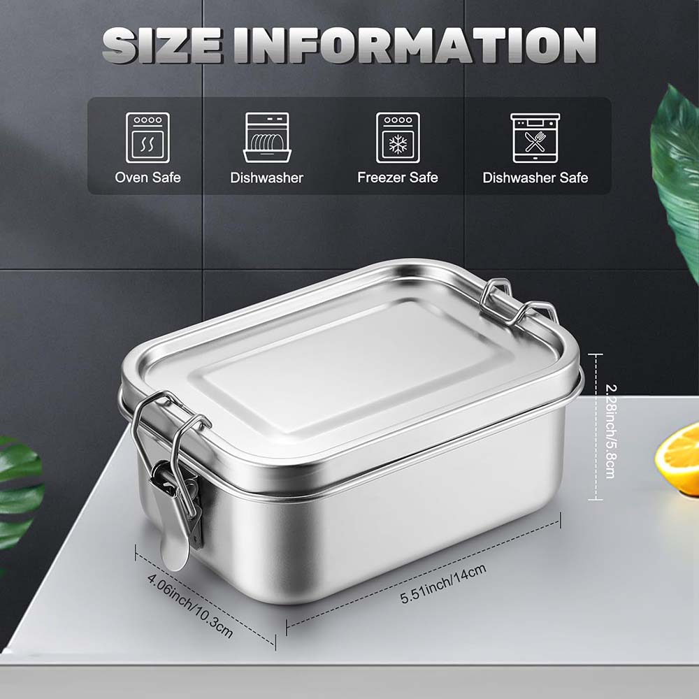 4Pcs Stainless Steel Bento Box – обзор и цена Food Snacks Box