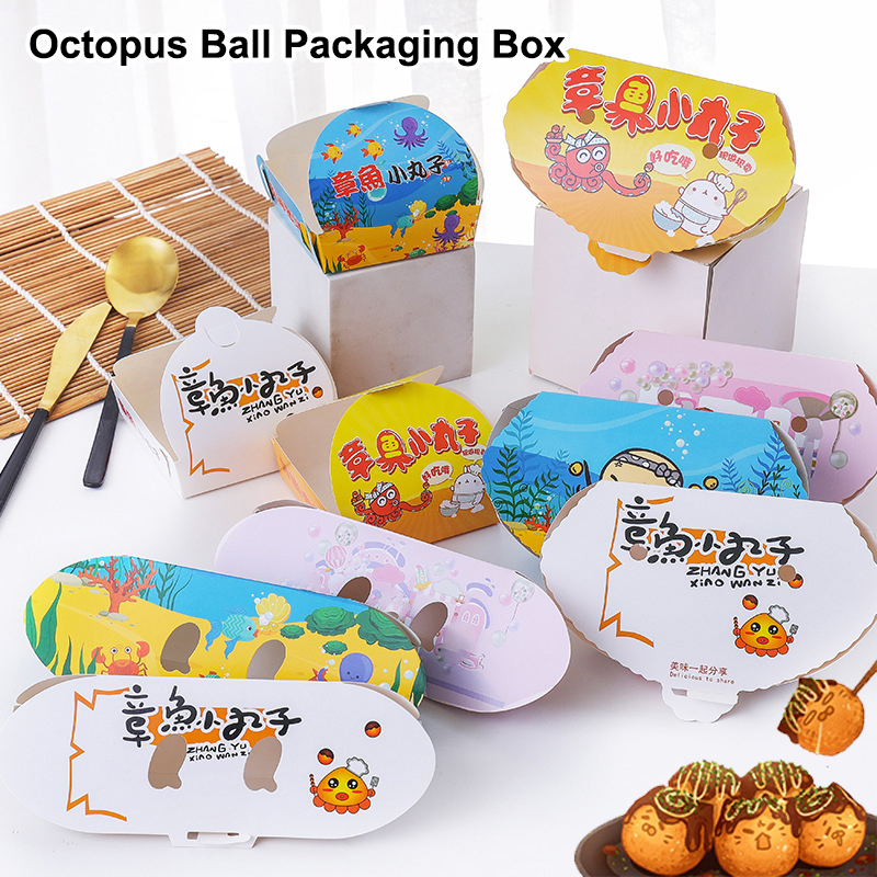 100Pcs Disposable Cartoon Octo – обзор и цена Food Snacks Box