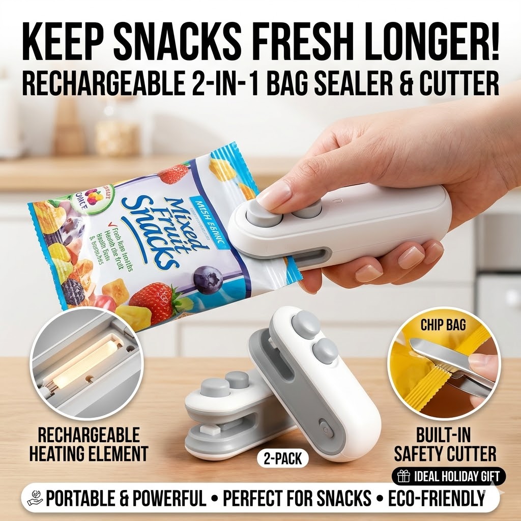 Mini Portable Snack Bag Sealer – обзор и цена Quick Food Snacks