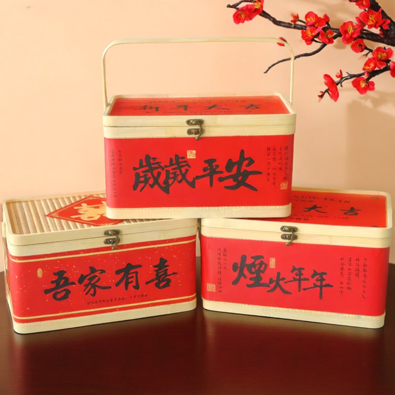 Large Red Gift Box Handheld Ha – обзор и цена Snacks Food Gift Baskets