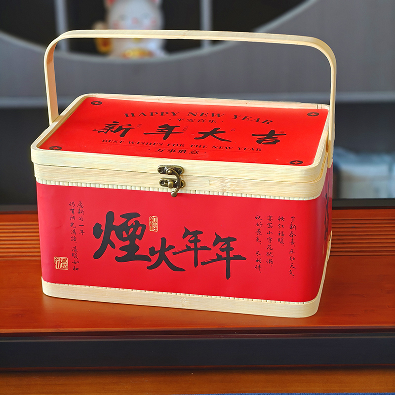 Large Red Gift Box Handheld Ha – обзор и цена Snacks Food Gift Baskets