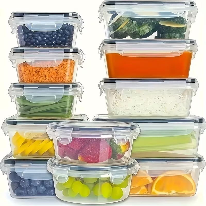 4-Piece Clear Food Storage Con – обзор и цена Dry Food Snacks