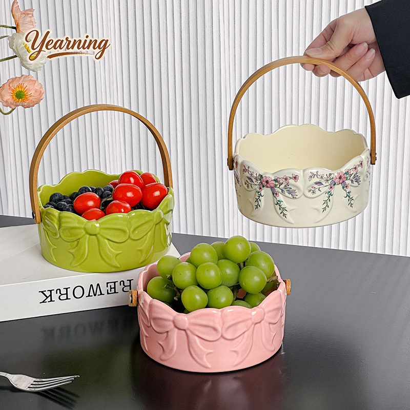 High End Bow Handle Ceramic Fr – обзор и цена Snacks Food Gift Baskets