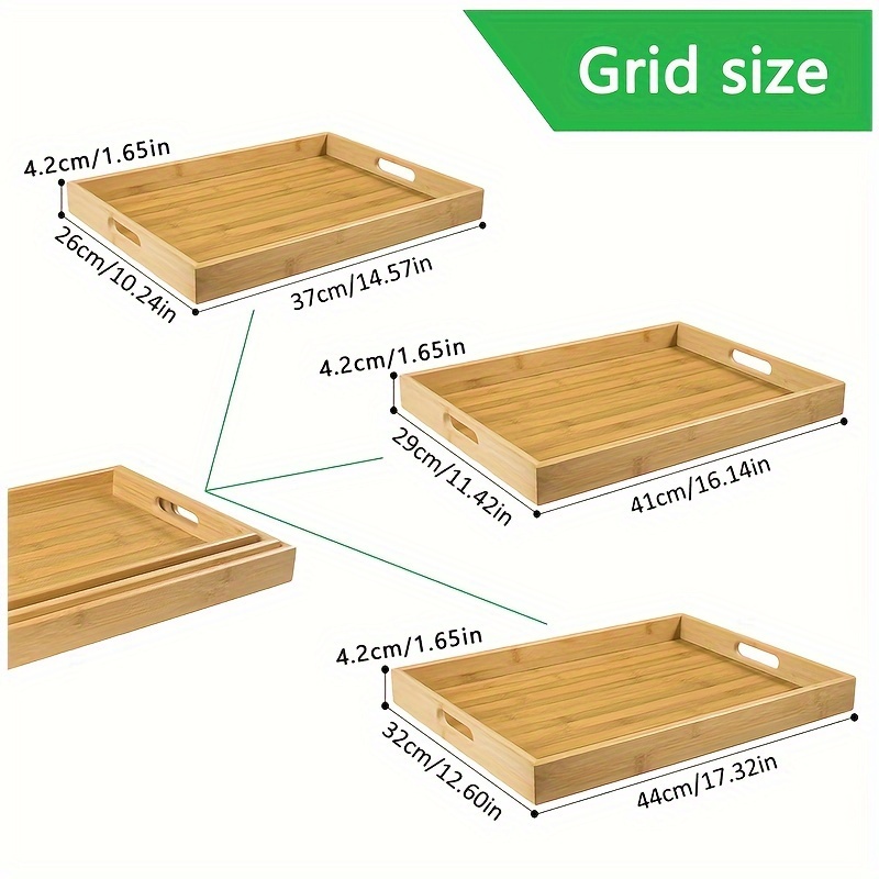 Bamboo Serving Tray Kitchen Fo – обзор и цена Dry Food Snacks