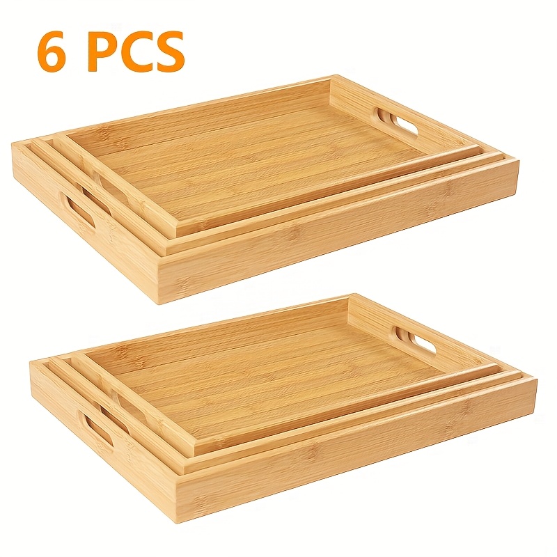 Bamboo Serving Tray Kitchen Fo – обзор и цена Dry Food Snacks