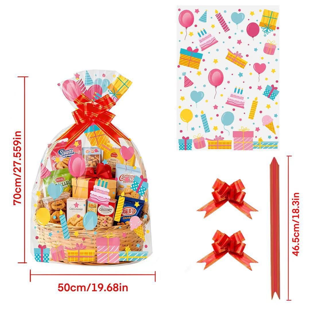 20pcs Birthday Print Clear OPP – обзор и цена Snacks Food Gift Baskets