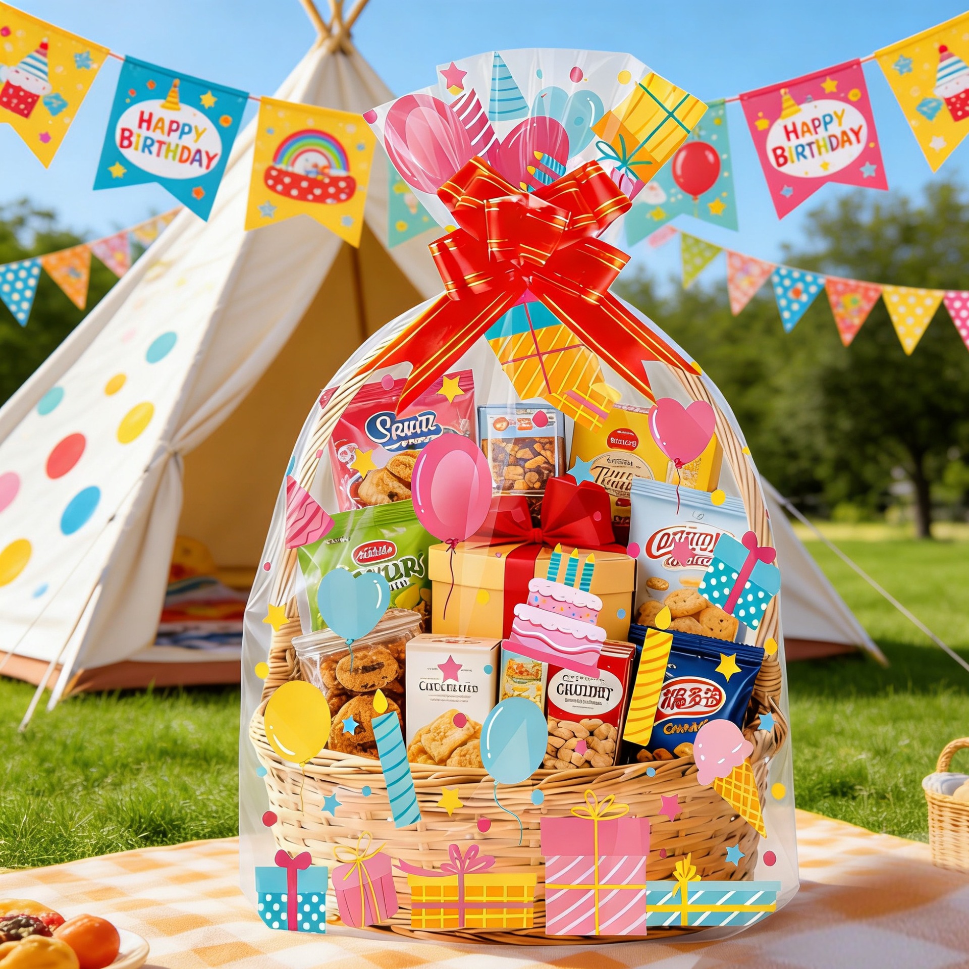 20pcs Birthday Print Clear OPP – обзор и цена Snacks Food Gift Baskets