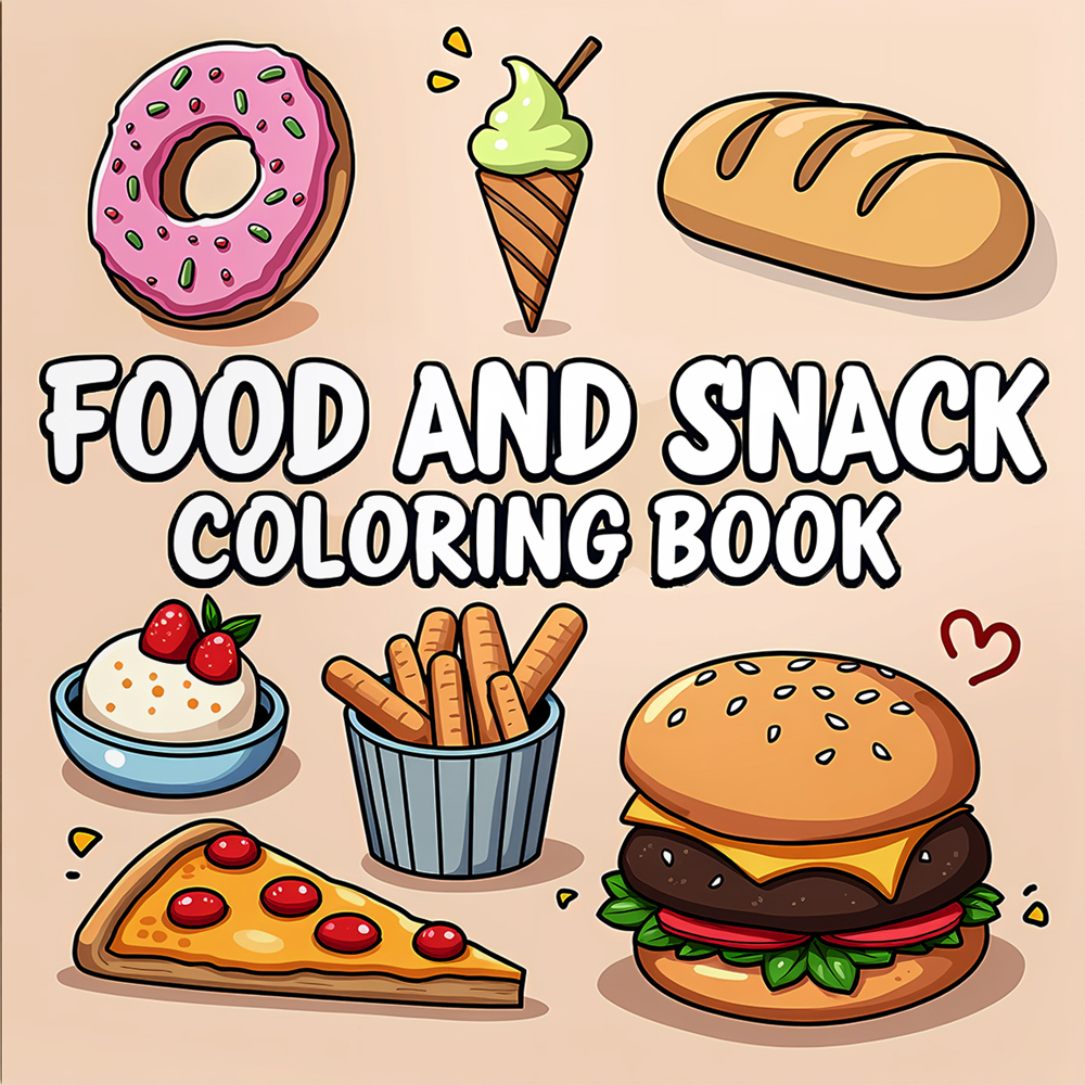 FOOD AND SNACK Coloring Book F – обзор и цена Food Snacks Drawing