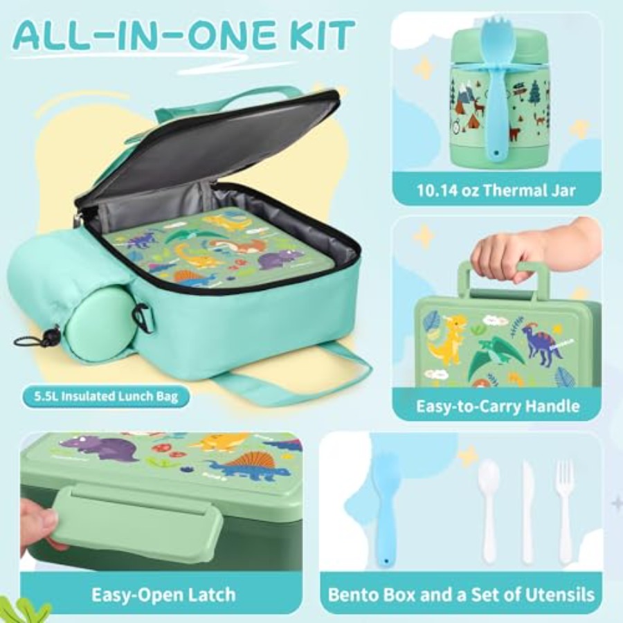 Bento Lunch Box for Set, Leakp – обзор и цена Food Snacks For Toddlers