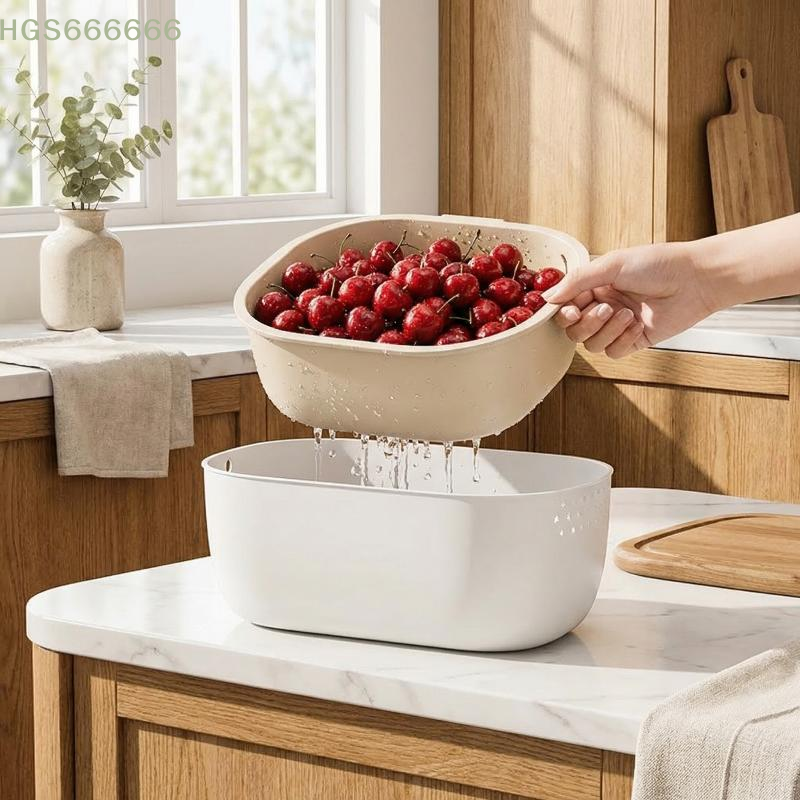 Double Layer Drain Basket Kitc – обзор и цена Quick Food Snacks