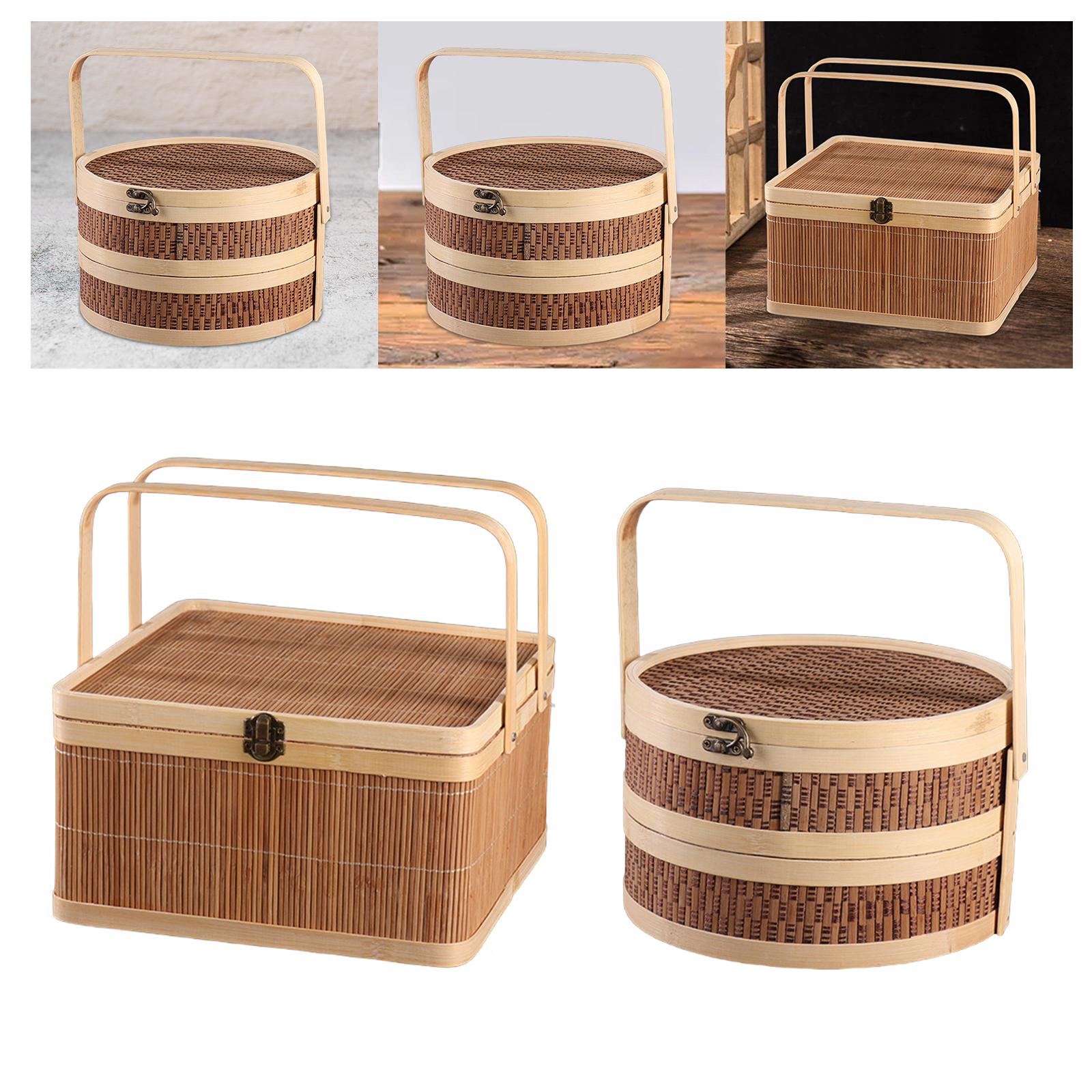 Bamboo Basket Serving Portable – обзор и цена Snacks Food Gift Baskets