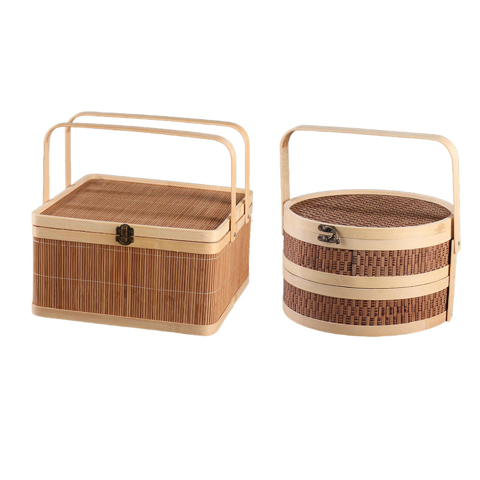 Bamboo Basket Serving Portable – обзор и цена Snacks Food Gift Baskets