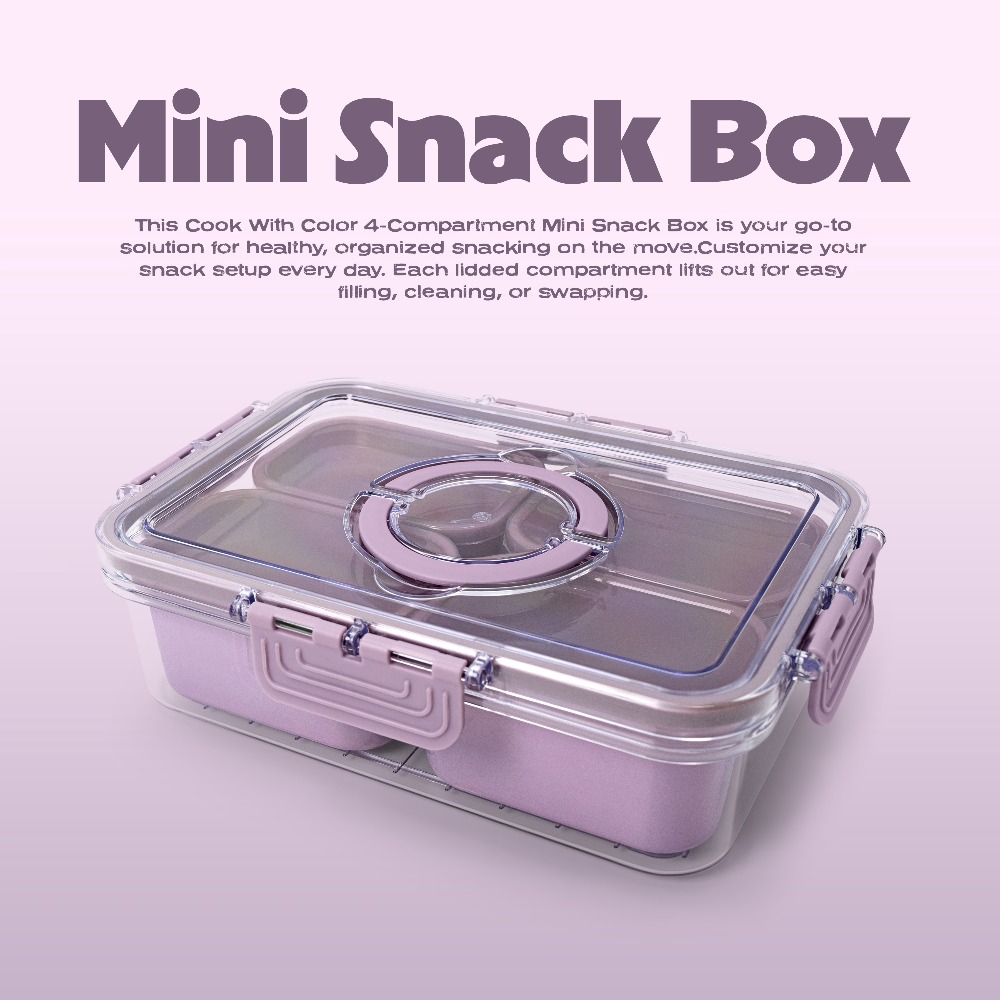 4-Compartment Mini Snack Box F – обзор и цена Food Snacks Box