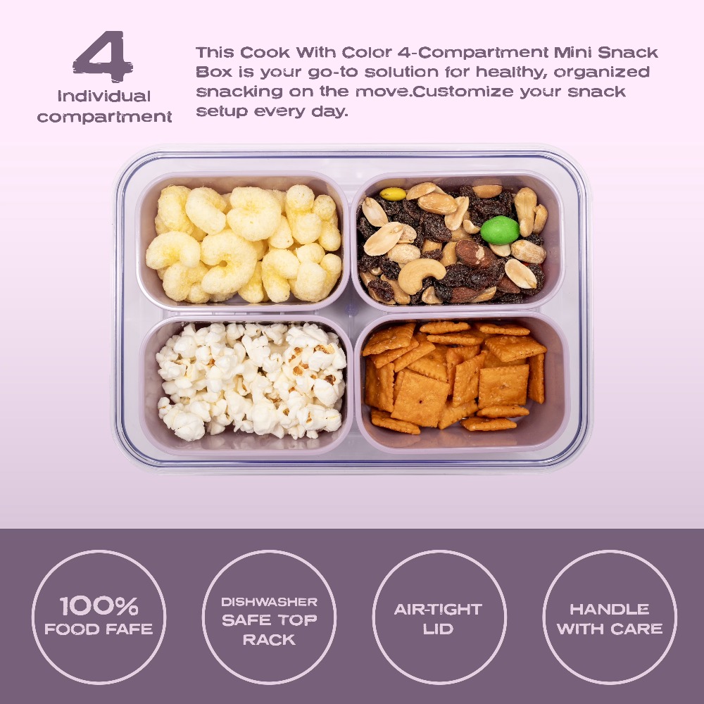 4-Compartment Mini Snack Box F – обзор и цена Food Snacks Box